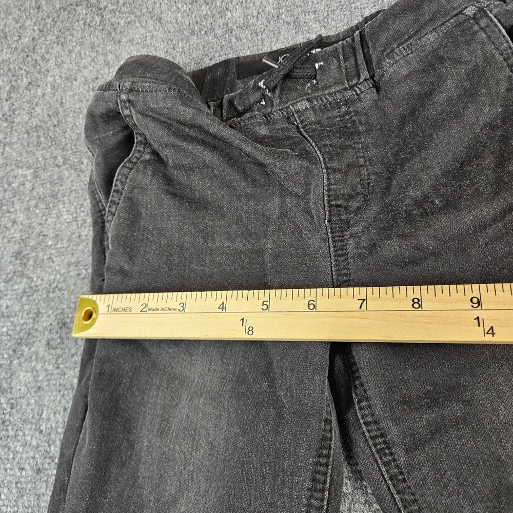 Joes Jeans Boys‎ Size 7 Faded Black Denim Pull On Elastic Waist Pants Drawstring